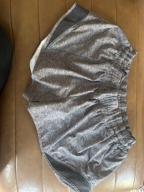 lululemon athletica gray heather running shorts